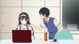 Saekano: Tomoya feeding Utaha Senpai