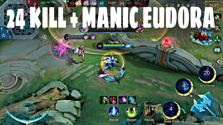 24 kill + Maniac cuman pake petir doangg wkwkwk