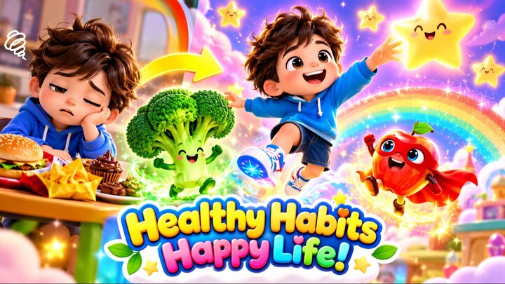 Healthy Habits Happy Life 🍎🥦 | Fun Healthy Food Song for Kids | KokoKiki