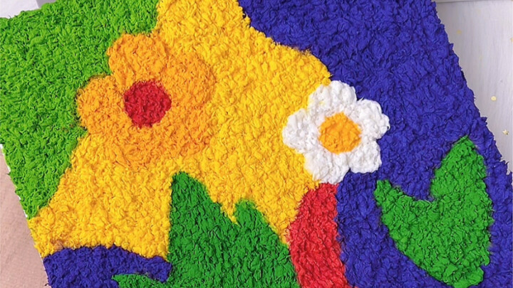 You can create such a beautiful decorative painting with just a tissue—quick, get one for my craft-c