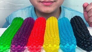 [Food][ASMR]Chilling sound of eating corn jellies