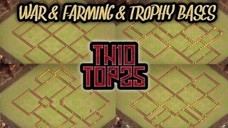 New Th10 Base With Link | New Top 25 Th10 War & Cwl Bases | Farming & Trophy🏆 Bases | Clash Of Clans