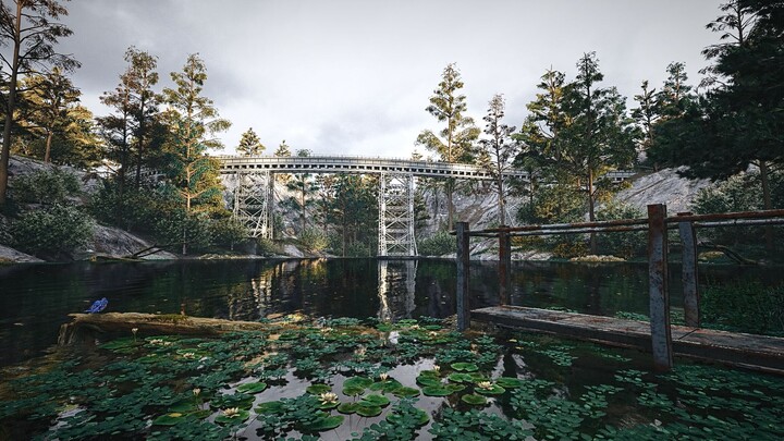 D5渲染器练习——废弃铁路