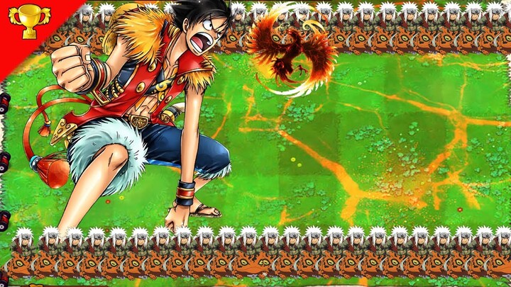 Plants vs Zombies Hack ❄fume shroomvs Monkey D luffy gloom shroom  vs flang zombies ❤152