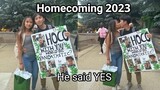 I ASKED MY BOYFRIEND TO HOCO | Poster making and homecoming proposal reaction