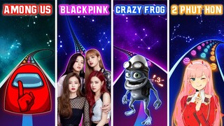 Among Us VS BLACKPINK VS Crazy Frog VS 2 Phut Hon - Dancing Road