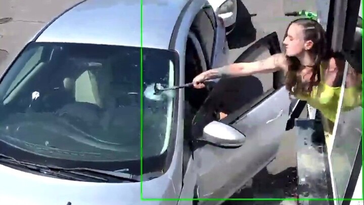 In Seattle, after a male customer splashed her with coffee, a barista smashed his windshield with a 