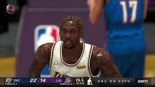 THUNDER AT LAKERS I NBA Regular Season I Full Game Highlights I October 27, 2021 I NBA2k 2021