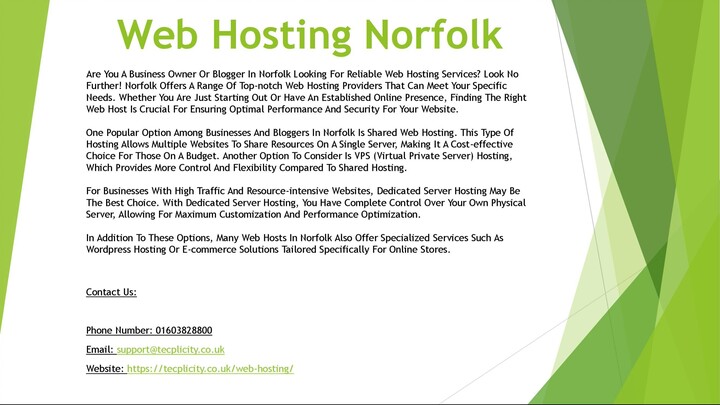 Web Hosting Norfolk