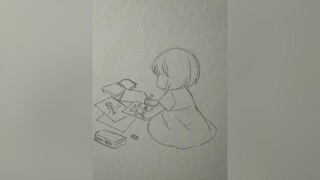 Just me and my younger me.🙂💔drawing tiktokart traditionalart