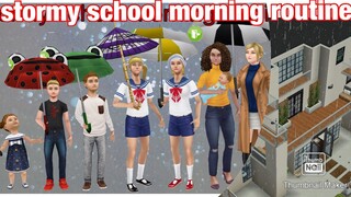 Stormy school morning routine with 6 kids at our new house SIMS FREEPLAY