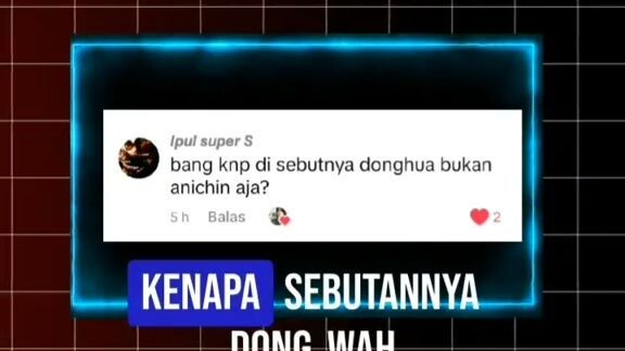 Alasan kenapa donghua di sebut anichin?? simak selengkapnya..