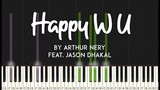 Happy W U by Arthur Nery Feat. Jason Dhakal synthesia piano tutorial +sheet music