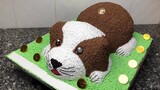 Bánh kem Chú Cún dễ thương 3D - How To Make Dog Cute Cake