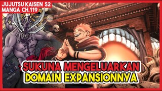 JJK S2 (119) | Sukuna Mengeluarkan DOMAIN EXPANSION Kuil Malevolent Shrine Untuk Melawan Mahoraga!!!