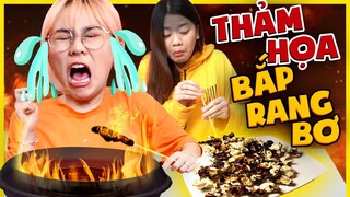 Misthy Lần đầu làm kẹo Bông Gòn Bắp Rang Bơ và cái kết khét lẹt || FOOD CHALLENGE