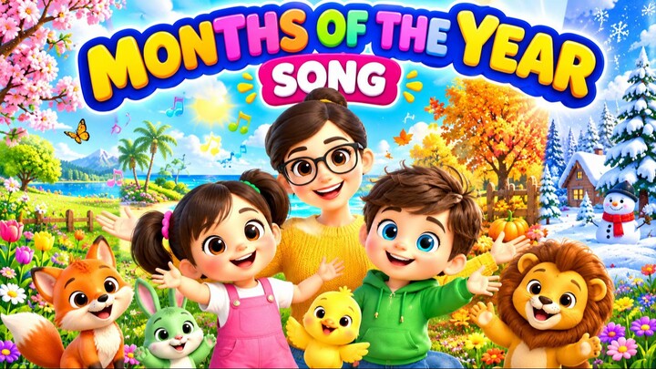 Learn the Months of the Year 🎵 | January, February, March & More | Kids Song