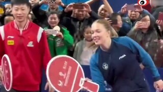【ما لونغ × تشن مينغ】 2 ديسمبر 2023، قبل بطولة كأس العالم للفرق المختلطة في تشنغدو: لونغ مع أنتون، مي
