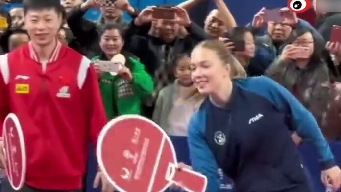 [Ma Long x Chen Meng] 20231202 การแข่งขันคู่ผสมก่อนการแข่งขันชิงแชมป์โลกที่เมืองเฉิงตู: Long และ Ant