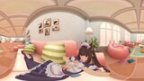 [Panoramic video] Chocolate, Vanilla welfare and cat girl chocolate fall asleep together~