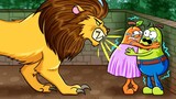 Singa Membuat Takut Geng Buah || Momen-momen Lucu dan Gagal || Sepasang Pir