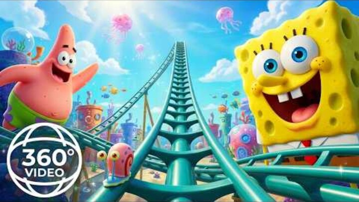 SpongeBob Roller Coaster - 360° VR Video