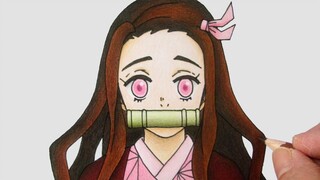 วาดรูปดาบพิฆาตอสูร เนซึโกะ Nezuko จากอนิเมะ Demon Slayer (Kimetsu no Yaiba)