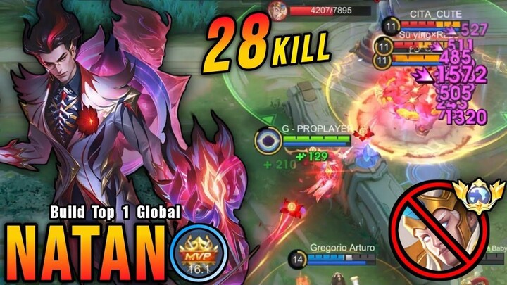 28 Kills!! Natan VS Top Global Hylos!! - Build Top 1 Global Natan ~ MLBB