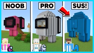 MIPAN & ZUZUZU Buat Patung Among Us Paling Besar Di Dunia Minecraft! BISA JADI RUMAH