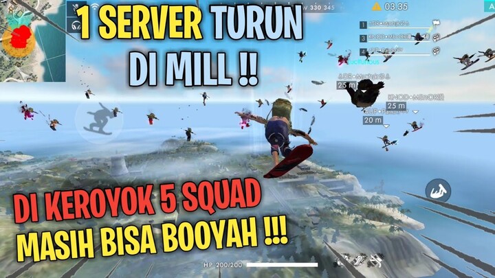 BEGINI JADINYA 30 ORANG TURUN DI MILL ! DI KEROYOK 5 SQUAD MASIH BISA BOYAAH + KILL BANYAK !