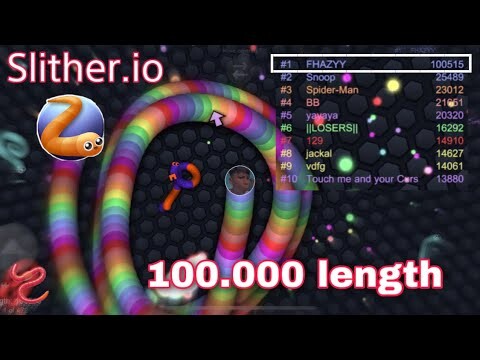 [Slither.io] Buồn Tay Chán Người Chơi Banh Nóc Rắn Cầu Vồng Lên Ngay 100.000 Length !!!