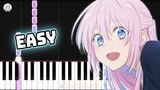 Shikimori's Not Just a Cutie OP - "Honey Jet Coaster" - EASY Piano Tutorial & Sheet Music