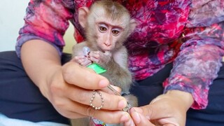 The Salon Time!! Little adorable Yaya keep silent & patiently while Mom Sharpening nails for her