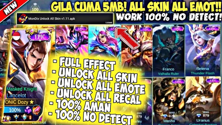 🔥 RILIS CUMA ( 5MB ) ! KEBUKA SEMUA SKIN + SEMUA EMOT + SEMUA RECAL NO DETECT 100% !