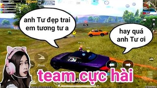 PUBG Mobile - Ghép Vào Team Cực Vui Có Bạn Nữ Cute Thả Thính Lộc Không Trượt Phát Nào