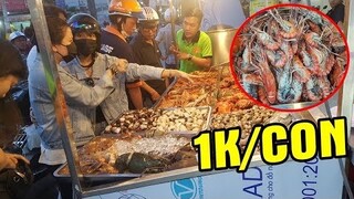 1K/Con Tôm Càng Xanh Vỉa Hè, Mới Khai Trương Mà Khách Đông Nghẹt