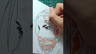 Chrollo Lucilfer Drawing 💀🔥 | Hunter x Hunter #shorts
