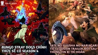 Bungo Stray Dogs sẽ có season 4; Tate No Yuusha No Nariagari tiết lộ trailer mới sau khi bị trì hoãn