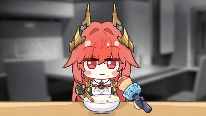 Vera, you're holding your chopsticks upside down.