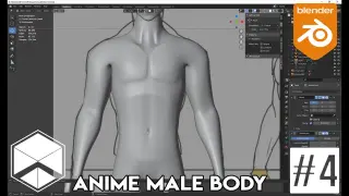 Blender 2.92: Anime Male Body Modeling WIP #4