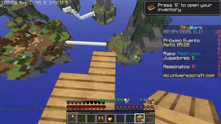 Just playing Skywars 30 minutes(no comments)