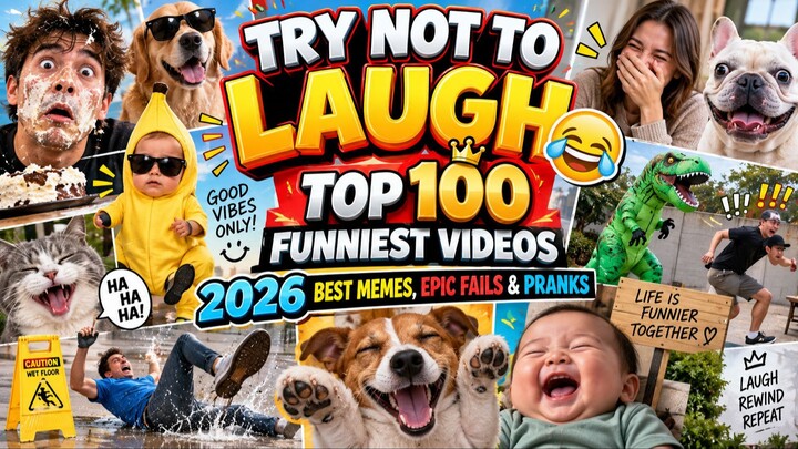Try Not To Laugh 🤣 Top 100 Funniest Videos 2026 🎬🔥 Best Memes, Epic Fails & Pranks
