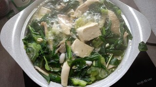 canh bù ngót khổ qua.món chay thanh mát