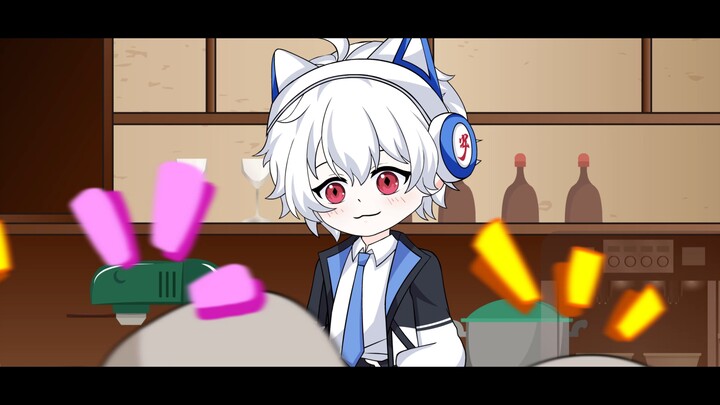 The boy wore women's clothes to work in a milk tea shop for the first time, but his roommate happene
