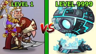 MỞ KHÓA TẦU VŨ TRỤ LV100 SÁT THỦ VS NGỘ KO LV100 Tower Conquest - TOP GAME ANDROID IOS THÀNH EJ