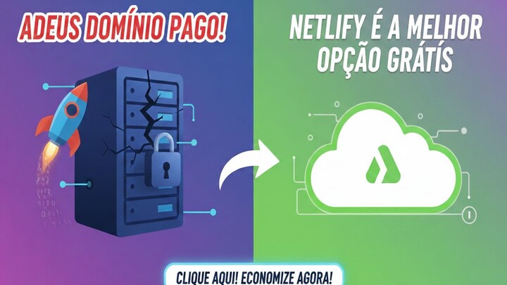 ADEUS DOMÍNIO PAGO!  Como Hospedar seu Site GRÁTIS no Netlify (Passo a Passo) 如何托管您的网站
