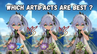 !!Which Are Best Artifacts For Nahida? 2piece vs 4piece?  {Genshin Impact}