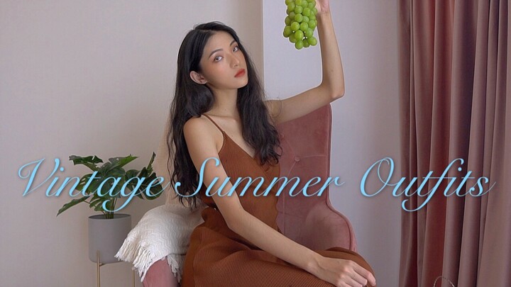 Retro Hong Kong–Style Outfits Summer Vintage Outfits【Alina】