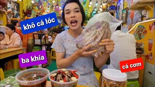 Ty Thy review khô cá lóc, cá cơm, ba khía - Ẩm thực Cha Rồng gỏi đu đủ