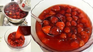 ซอสสตรอเบอร์รี่ เทคนิคลูกกลมสวยและ สีไม่ซีด หวานกำลังดี  Strawberry Sauce